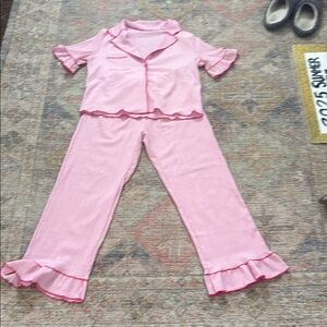 Pink Ruffled Kids Pajamas
